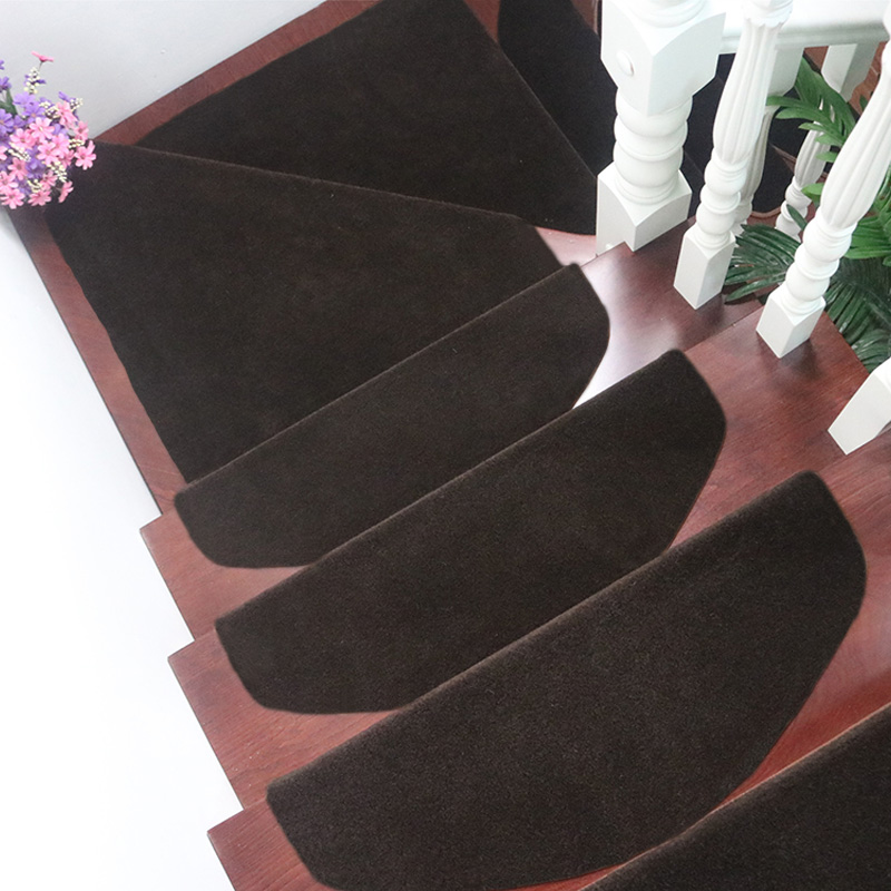 55X21CM Stair Mats Pads Non-Slip Self-Adhesive Carpet Stair Tread Mat Home Reusable Durable Stairway Cover Pads Household Decor