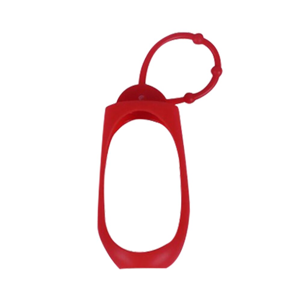50ml Silicone Hand Sanitizer Protection Cover Anti-bacterial Portable Hand Sanitizer Bottle Accessories: Red