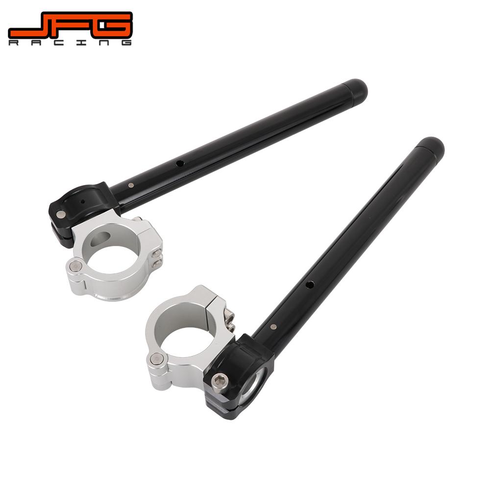 Motorcycle Handlebar Universal Racing Adjustable CNC Clip On Ons Fork Handle Bar Cafe Racer Moto 31 33 35 36 37 41 43 48 50MM