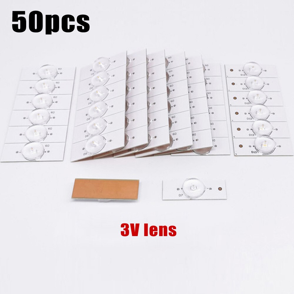 50 Pcs/Lot 3V 6V SMD lampe perles avec lentille optique Fliter pour 32-65 pouces LED TV réparation lampe perle Led bande lumineuse pièces accessoires: 1