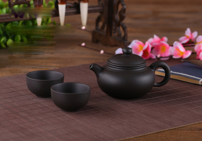 Yixing Paarse Klei Kleine Thee Set Omvat 1 Pot 2 Kopjes, Xishi Pot Thee Ceremonie, zisha Keramische Aardewerk Theekopje, China Kung Fu Thee Set