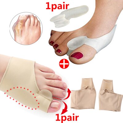 Ballen Schiene groß Zehe Korrektor Fuß Schmerzen Linderung Hallux Valgus Korrektur Pedikübetreffend Werkzeuge Kissen Pad Fußpflege Werkzeug: H-2Paar