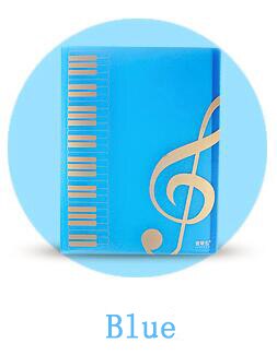 A4 Muziek boek map/Band Koor Map wit zwart: blue