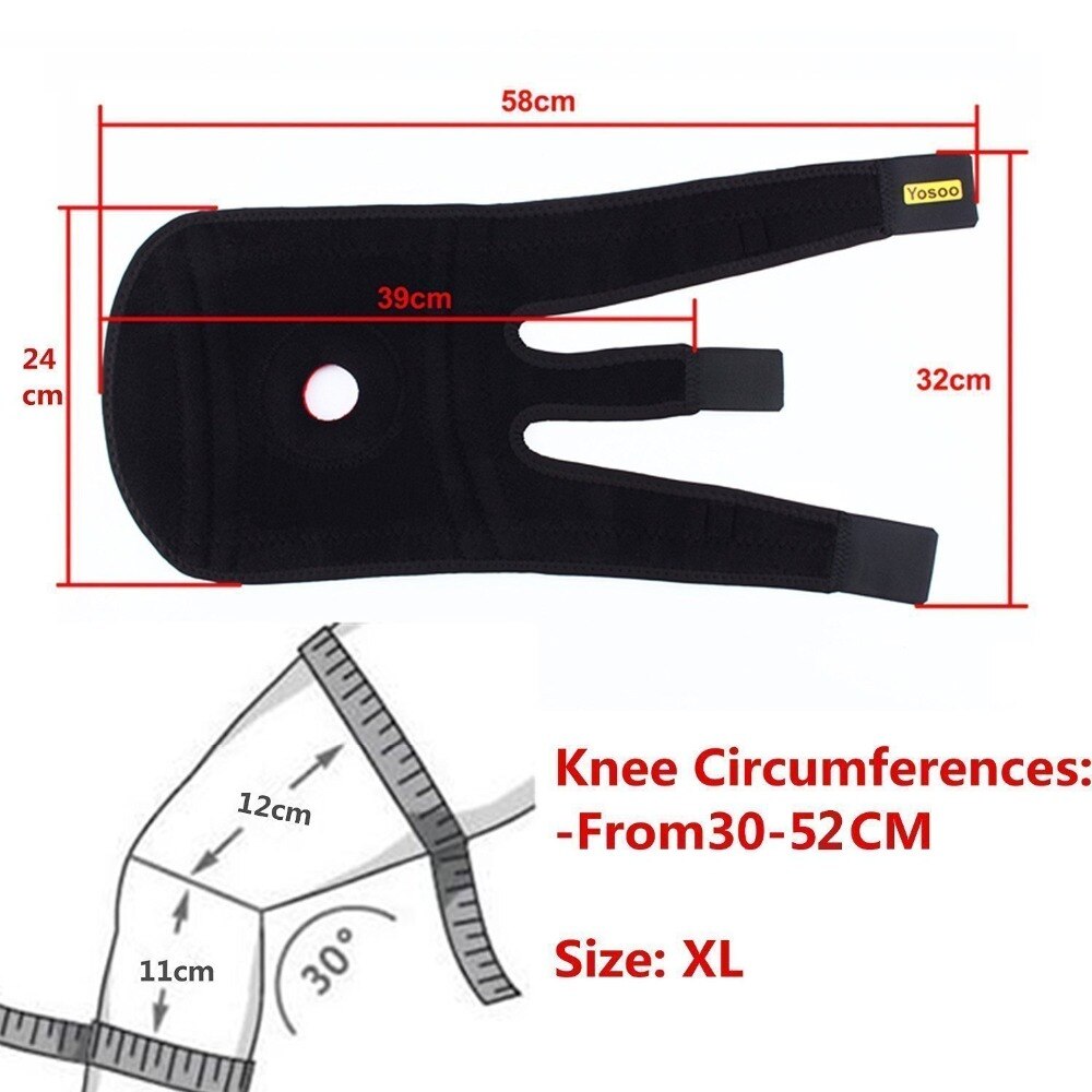 Yosoo Knee Support Brace Patella Gym Weight Lifting Kneepad Hole Joint Guard Braces Protector Bandage Splint Knee Sleeve Brace