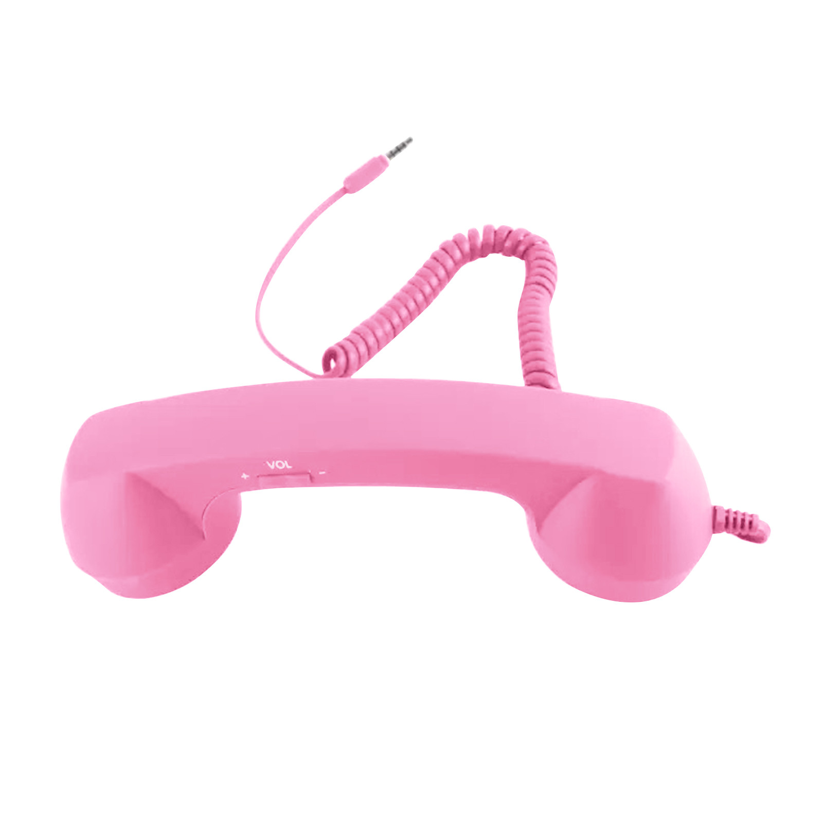 Retro telefoonhoorn Handheld mobiele telefoon ontvanger Mic Microfoon Luidspreker voor mobiele telefoons Mobiele telefoon Smartphone benodigdheden: Roze