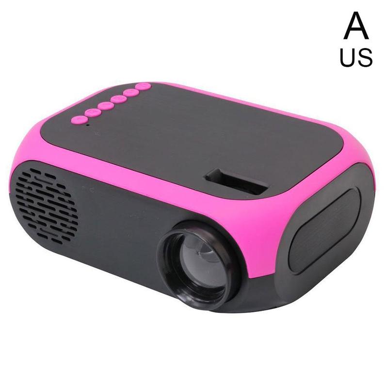 HD 1080P TFT LCD Panel Portable Mini Projector Home AV Video USB HDMI TF Projector Lightweight Cinema Theater Movie J1R3: A