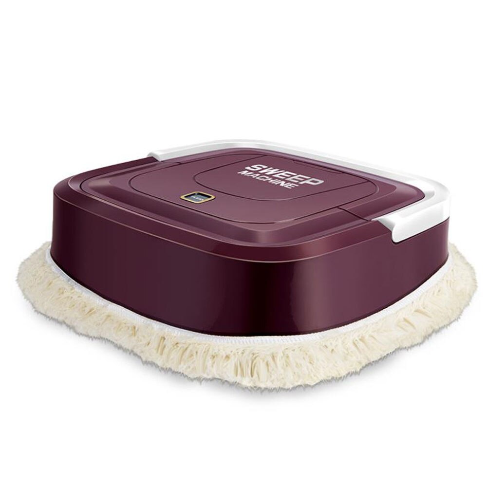 Rechargeable Automatic Smart Robot Vacuum Cleaner Floor Electric Mop Machine Sweeper For Home Electric Vacuum Cleaners: Plum