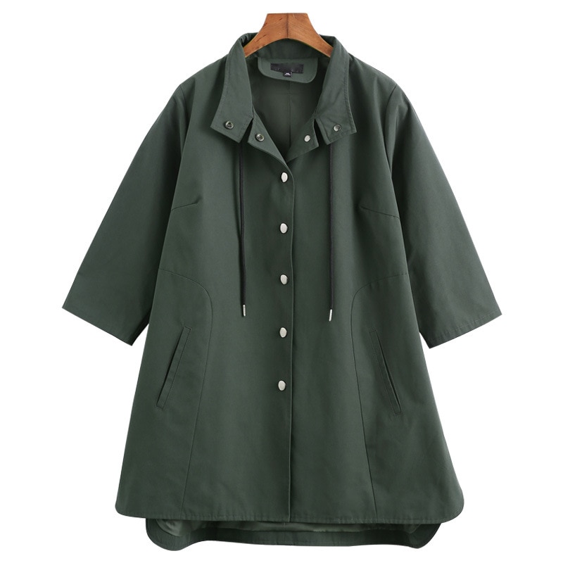 Grande taille 10XL 9XL 8XL - 4XL femmes longs Trench manteaux manteau décontracté femmes pardessus bureau dame grandes tailles vêtements pour Femme