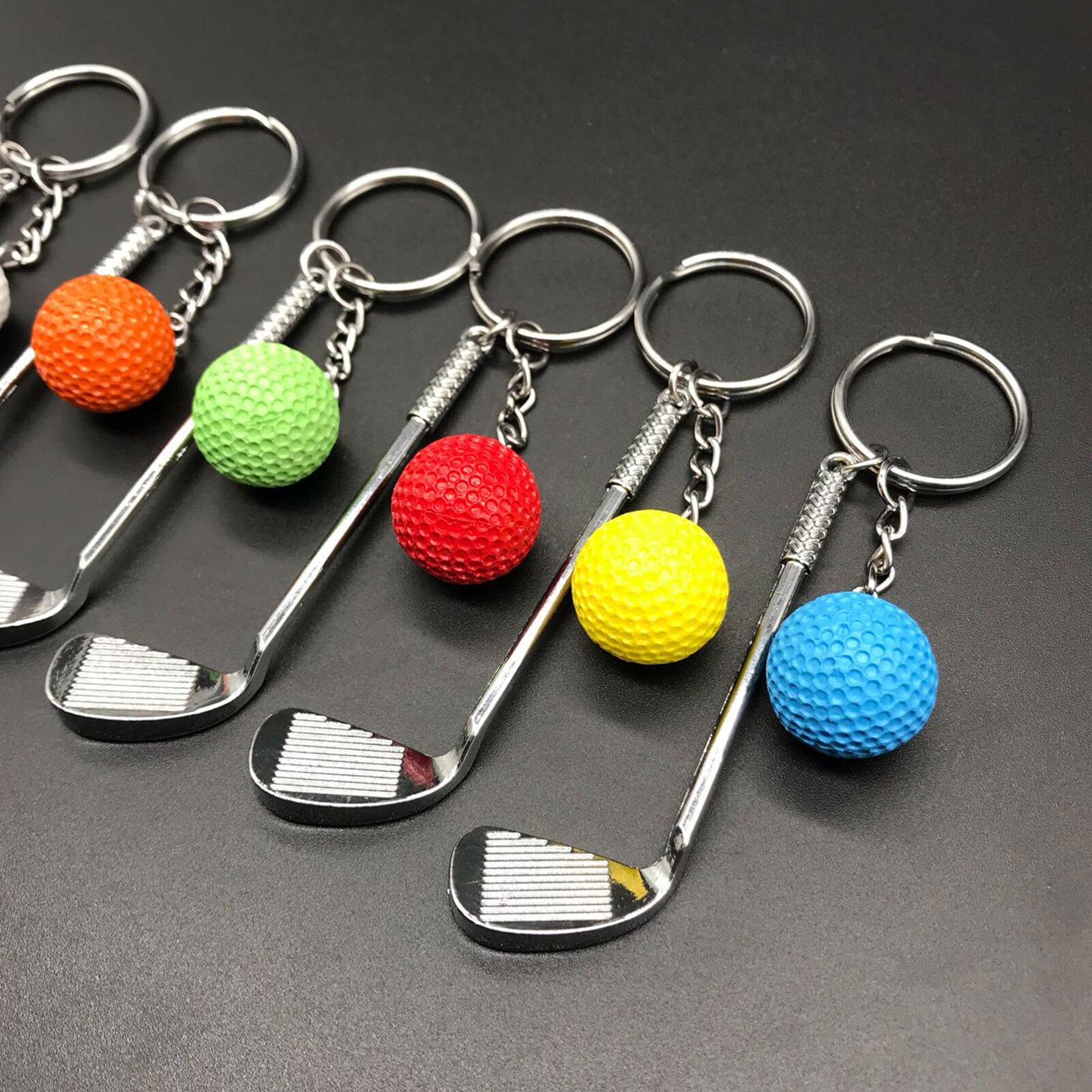 Llaveros colgantes para Mini Club de Golf, llaveros creativos, palos deportivos, adornos de recuerdo para aficionados, 10 Uds.