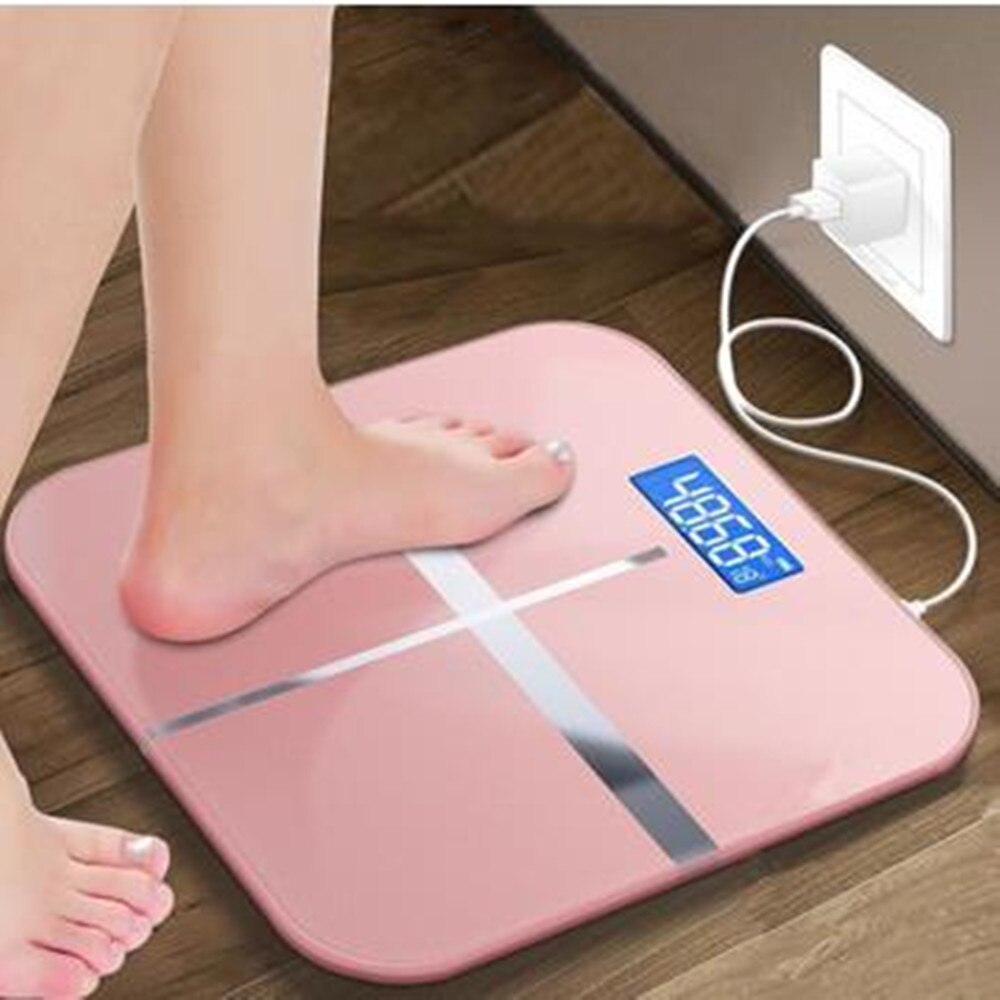Badkamer Vloer Weegschaal Glas Slimme Elektronische Weegschalen Usb Opladen Lcd Display Body Wegen Home Digitale Weegschaal