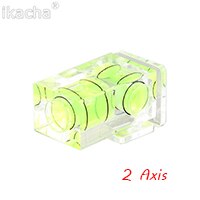 Universele 2 Axis 3 Axis Shoe Vaste Bubble 3D Waterpas Shoe Mount Voor Canon Nikon pentax Dslr Camera: 2 Axis