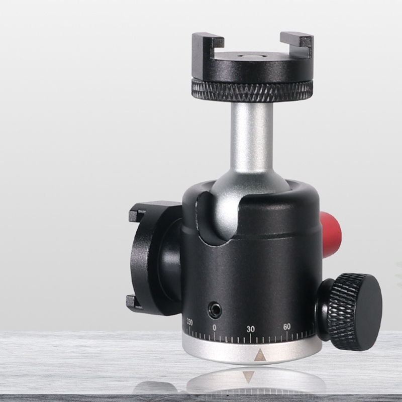 Bal Hoofd Mount Aluminium Swivel Mini Ball Head 1/4 Inch Schroef Mount Voor Dslr Camera Fill Licht Statief Bal hoofd