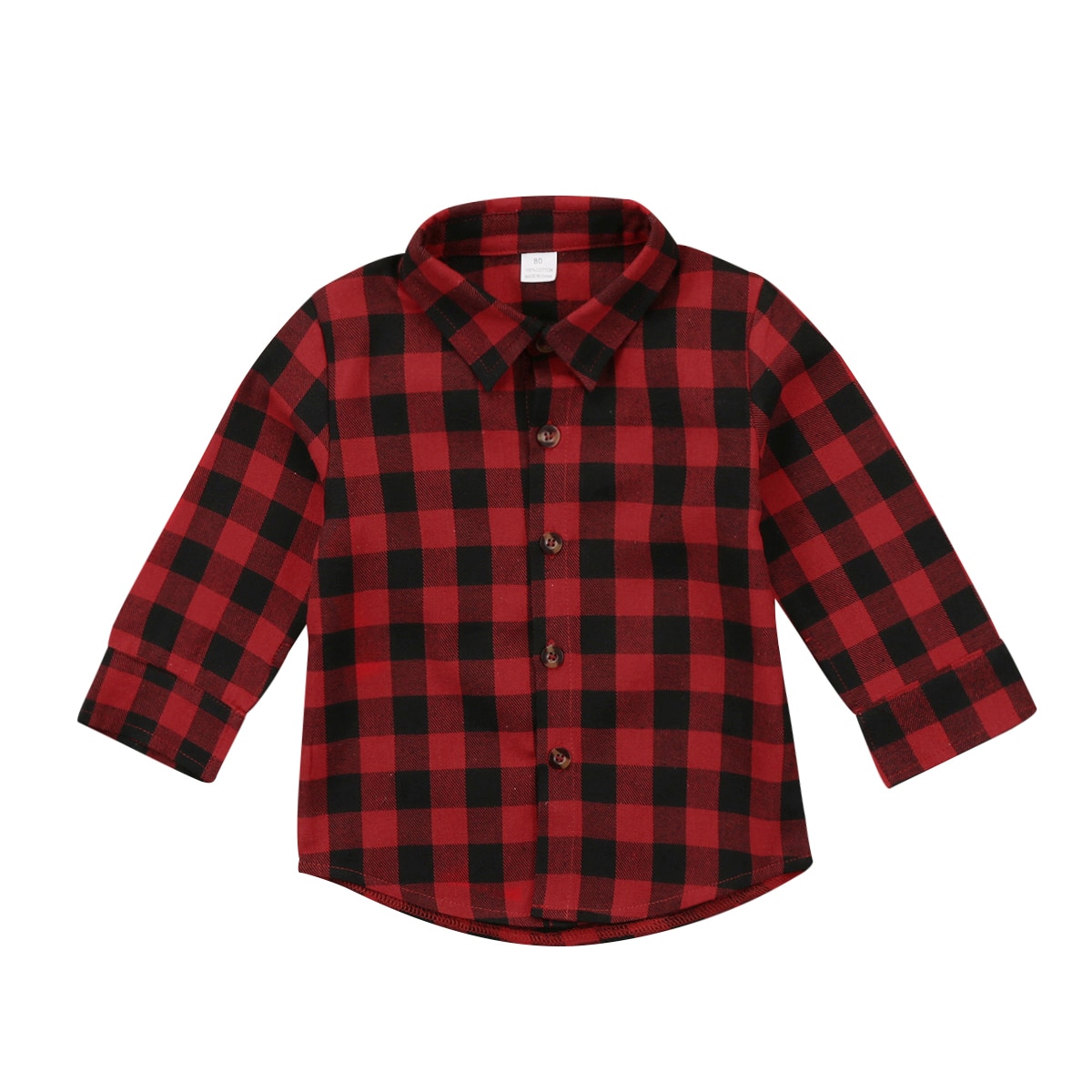 Baby Boy Shirt Full Sleeves Printed Style In Red main image 0