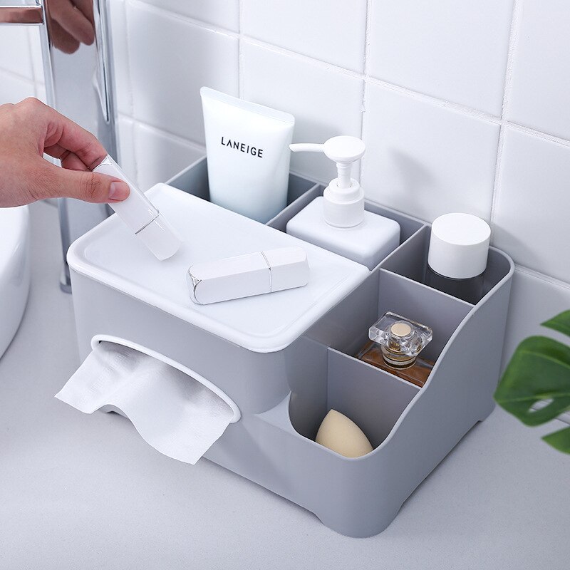 Nordic multifunctional paper towel box remote control household living room storage box simple cardboard box desktop plastic box