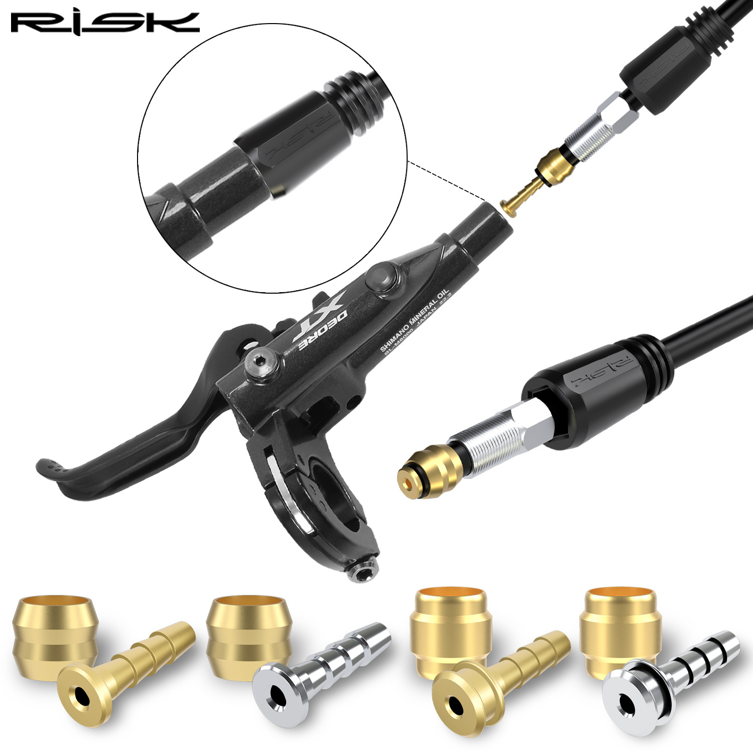 Aiguille d'huile pour vélo de montagne, tête d'olive pour Shimano BH59 BH90 SRAM MAGURA, Tube d'huile de frein à disque, accessoires de vélo