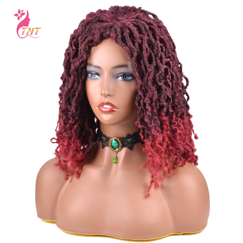 Nu Faux Locs Synthetic Crochet Wig With Curly Ends for Black Women Goddess Soft Locs Braided Wigs