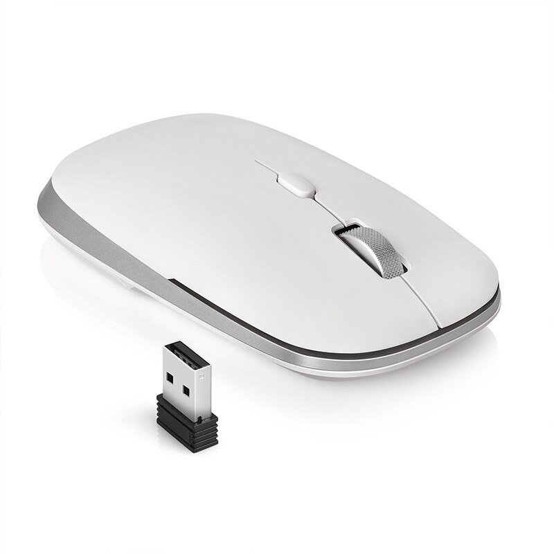 Wireless Mouse Portable Computer Mouse: White