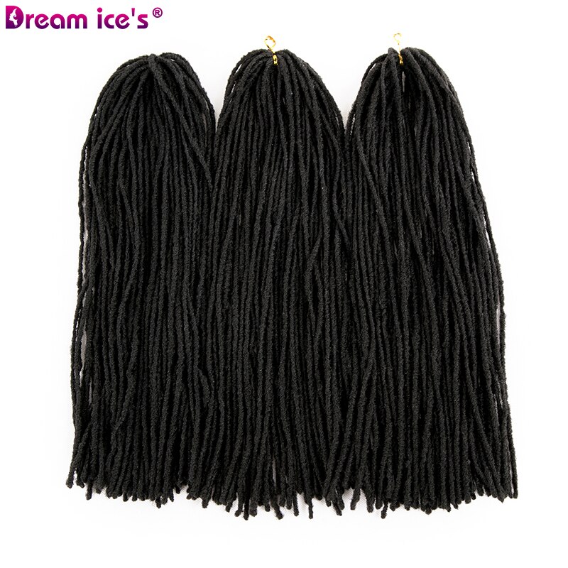Synthetic Hair Soft Deadlocks Sister Locks Afro Crochet Braids For Women Locs Crochet Hair 18inch Black Color Dream Ice's: Default Title