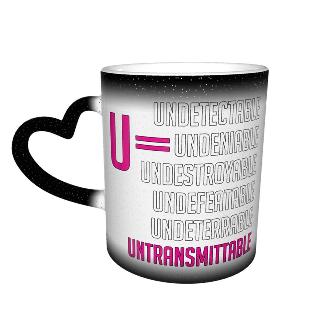 U = U indétectable = non transmettable noir café K tasses tasses en verre tazas ensemble jetable solo support beignet vert montagne k