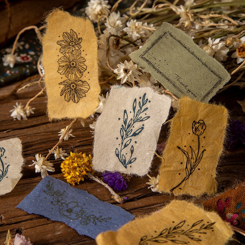 Petite étiquette à suspendre en bordure de plante, étiquette à fleurs peintes, série de journal intime, bricolage, Scrapbooking, fabrication de cartes, décoration