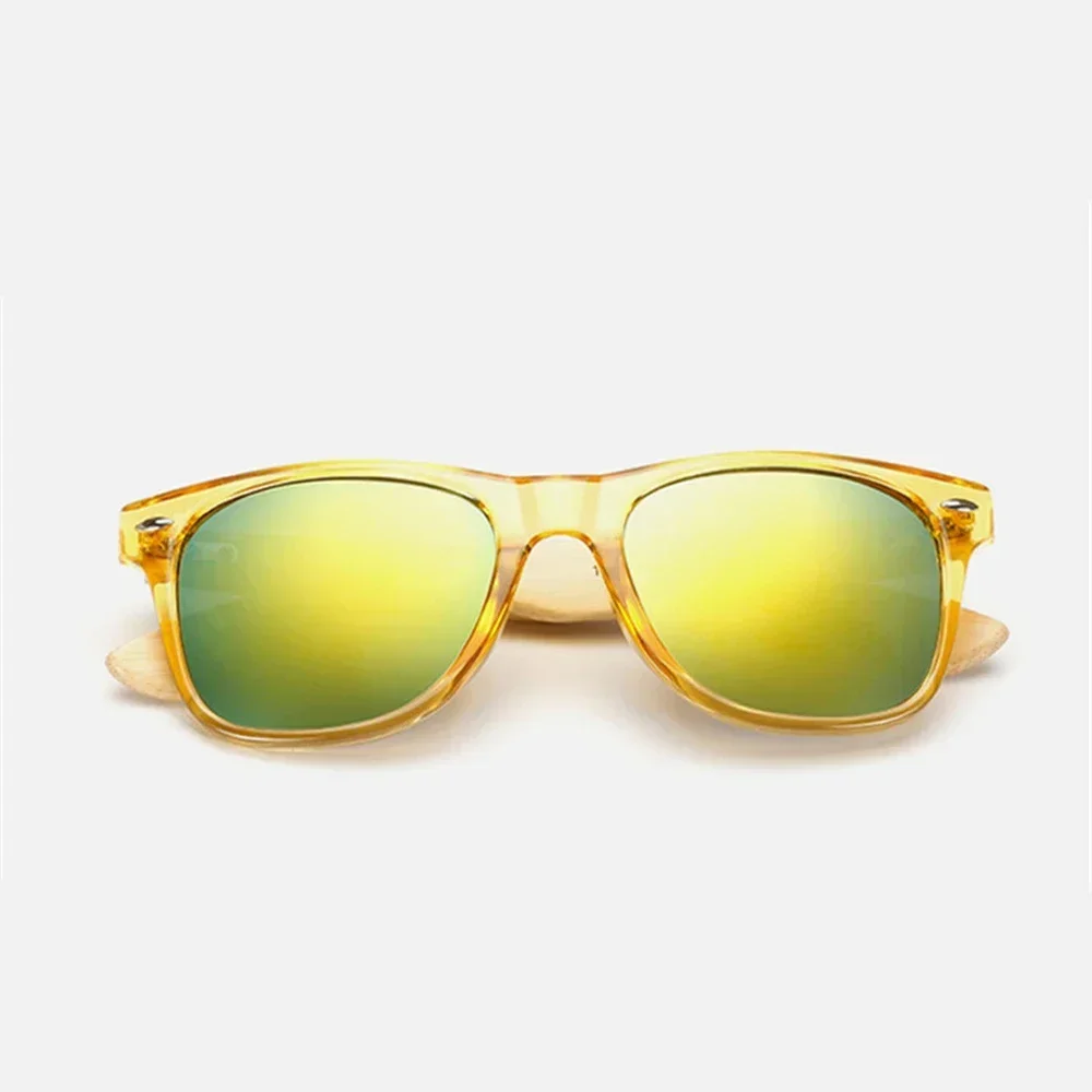 Gafas de sol de madera de 14 colores para hombres y mujeres, gafas de sol cuadradas de bambú para mujeres y hombres, gafas de sol con espejo retro de sol masculino 2025 hechas a mano