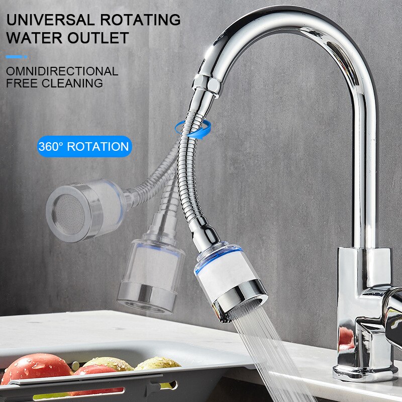 360 ° Rotatie Keukenkraan Badkamer Kraan Beluchter Waterbesparing Hoge Druk Nozzle Tap Adapter Badkamer Sink Spray Douche