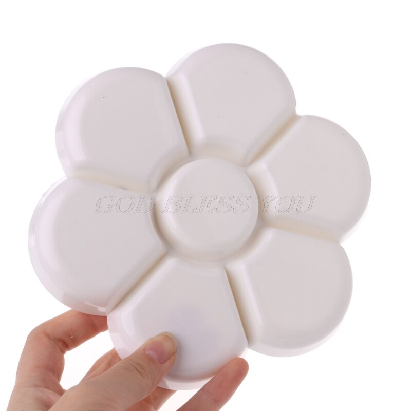 7 hulls palett akryl gouache akvarell maling palett plast