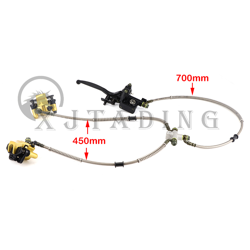 Hydraulische scheibenbremsanlage mit bremssattel, hauptbremszylinder und bremsscheibe für atv, go-kart, buggy und quad ( 50cc-250cc stück)