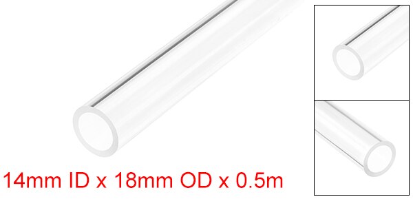 Uxcell starre Acryl rohre Rundrohr o.d 8mm-22mm 50cm langes Rohr transparent pmma Rohr Aquarium Zubehör Rohr verschraubungen: Lila