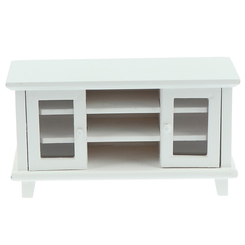 1:12 Scale Dollhouse Miniature Kitchen Furniture White Cupboards Display cabinet Children: 12x4.8x6cm