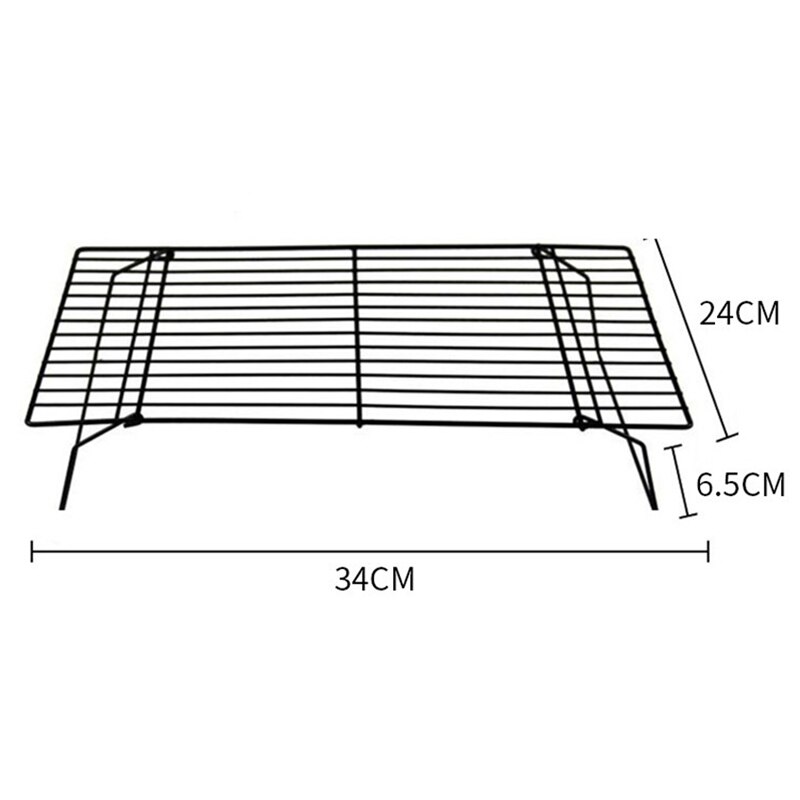 3 Layers Stackable Wire Grid Cooling Tray Cake Food Rack Oven Kitchen Baking Pizza Bread Barbecue Cookie Holder Biscuit Shelf