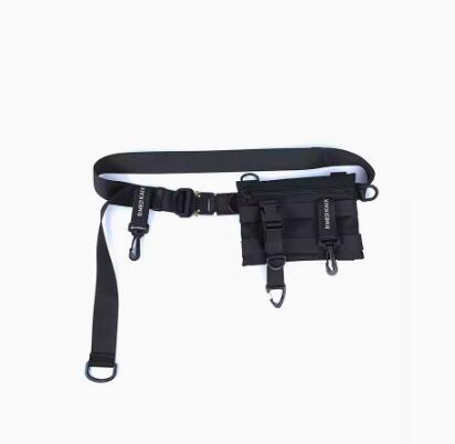 Techwear Stil Punk Hüfte hüpfen Brust Tasche Taktische Taille Gürtel Tasche Männer Frauen Multi Funktion Straße lässig Sport Crossbody Schlinge Tasche: Beige