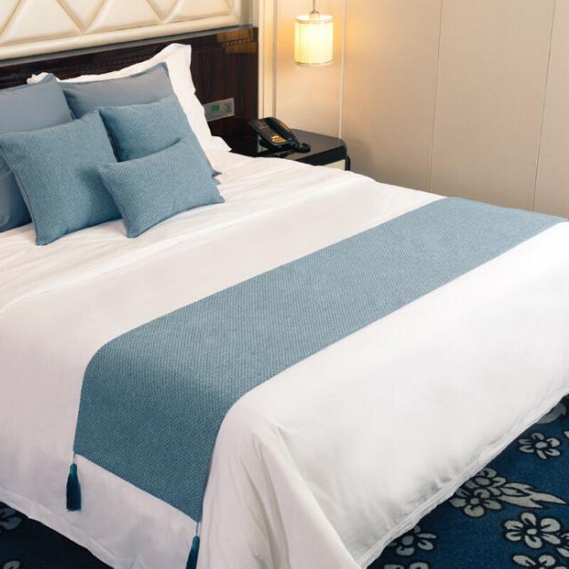 1pc 6 farver polyester/bomuld sengeløber sengetæpper luksuriøs seng flag dekorativ sengetæppe hjemme hotel brug begge ansigter til rådighed