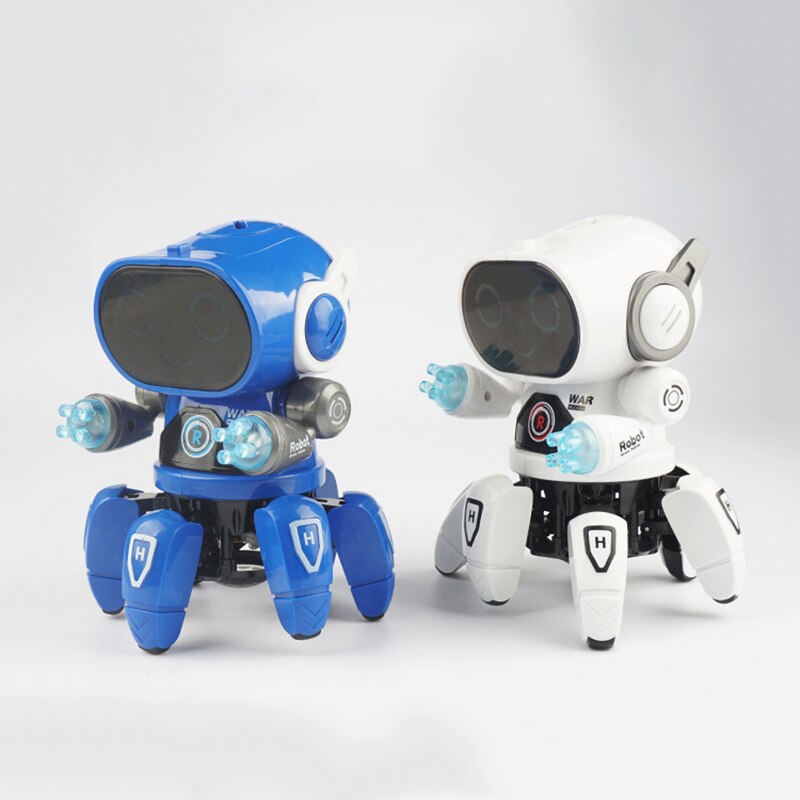 Robot de baile inteligente para niños, juguete electrónico de pulpo que camina, iluminación LED Musical, de cumpleaños