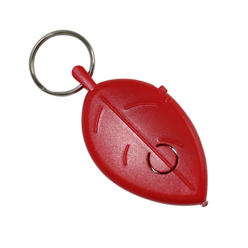 Mini nøgle finder praktisk bærbar anti-mistet nøglering blad fløjte induktion nøgle fløjte lyd ledet lys anti-mistet alarm: Rød