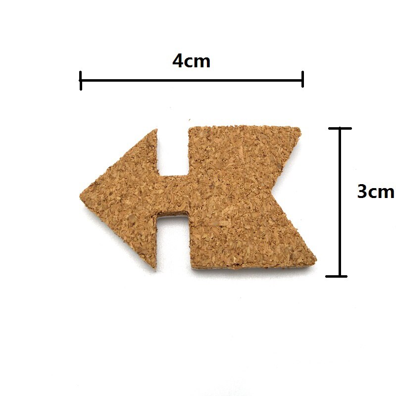 5pcs/set Big Arrows Sharp Cork Wood Message Board Phellem Cork Wooden Bulletin Board Single Soft Wood Wall Board with Sticker