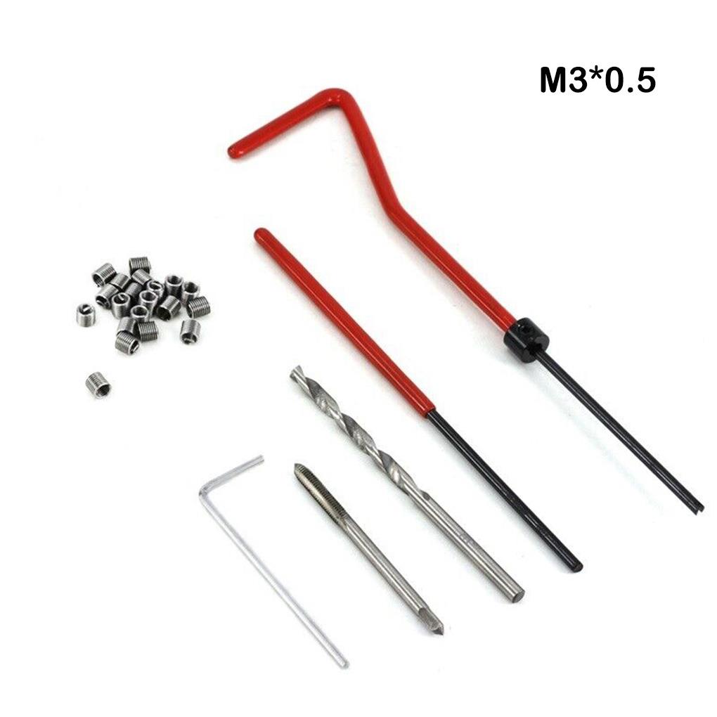 Kit de reparo de rosca de carro – reparos sem esforço para roscas danificadas sem rebarbas para restaurar roscas danificadas ferramenta de broca de bobina: Dourado