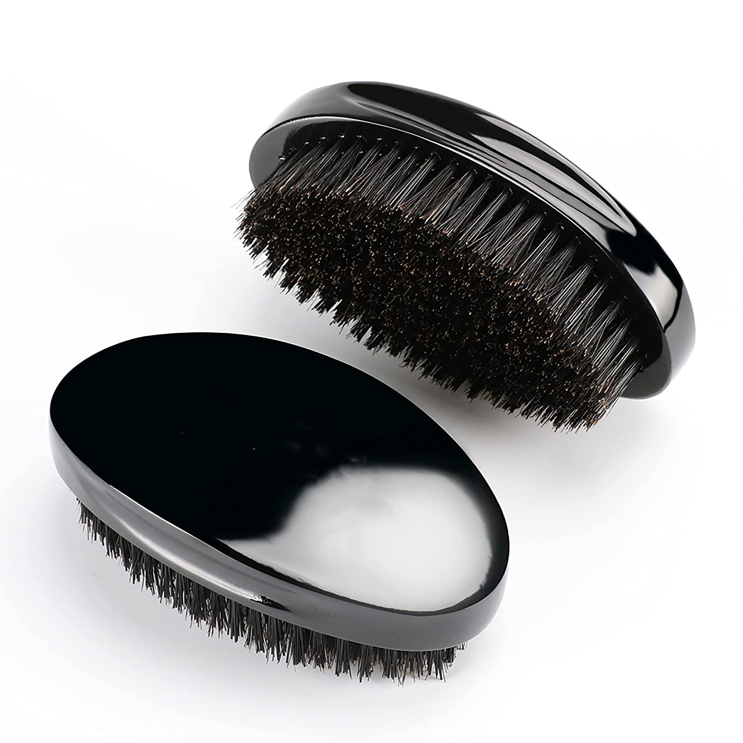 Cepillo de onda negra para peluquería, utensilio duro medio para corte de pelo, ondas de peluquería, grasa rígida, para peluquero, barbería, cepillo de pelo Afro DREWTI, 360: Black 2