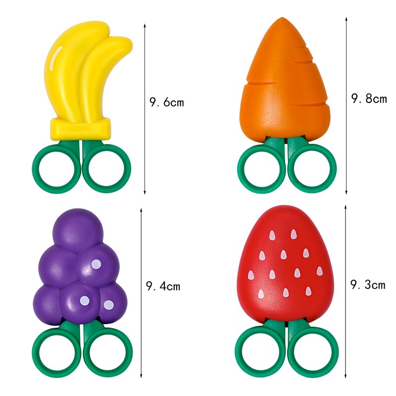 LMDZ Cute Cartoon Modeling Scissors with Magnet Refrigerator Subsidies Portable Student Kawaii Mini Scissors School Stationery