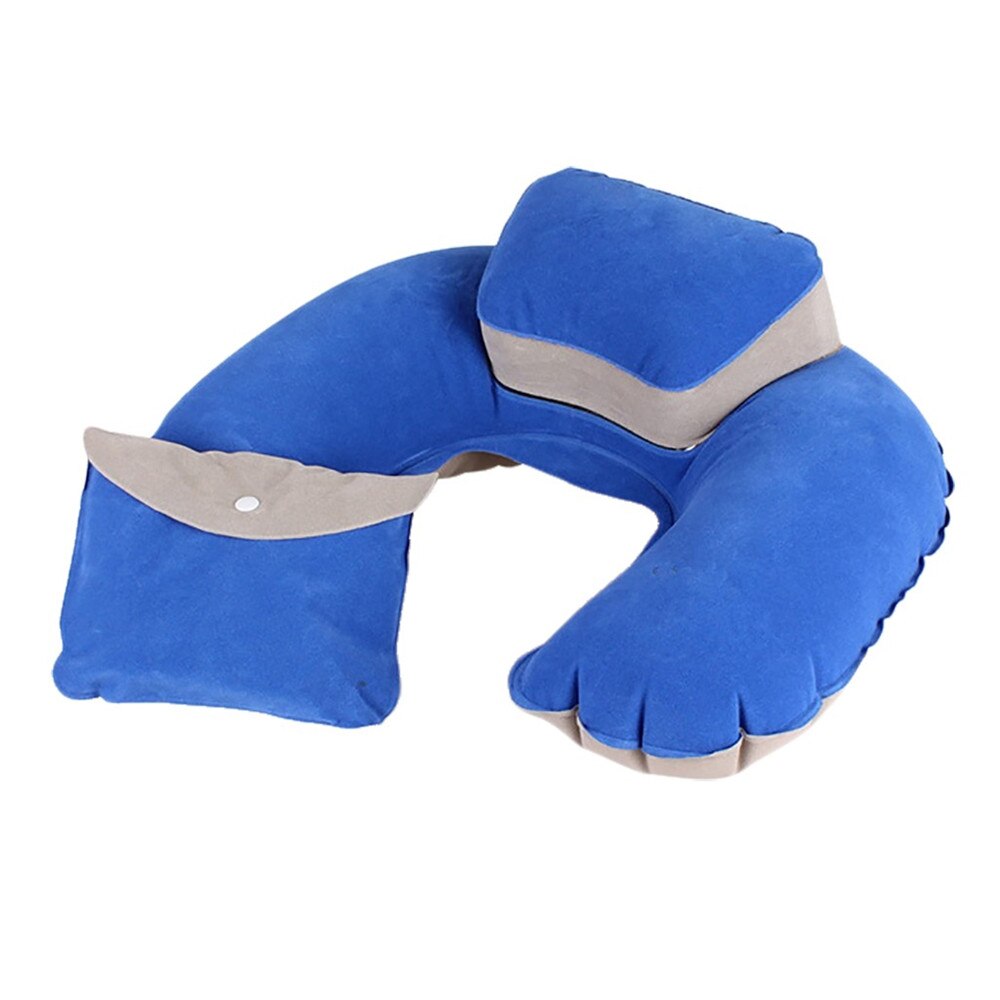 Outdoor Leisure Nekkussen Opblaasbaar Kussen, Reizen Luchtkussen Camping Atv Hoofdsteun Ondersteuning, Blauw, Groen, grijs, Roze W