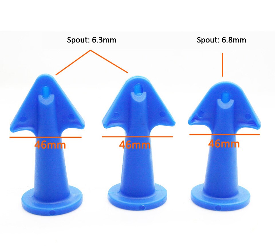 Caulk Finishing Tool Kit Glue Nozzle Scraper Caulking Grouting Sealant Finishing Clean Remover Tool 3pcs Caulk Nozzle & Scraper