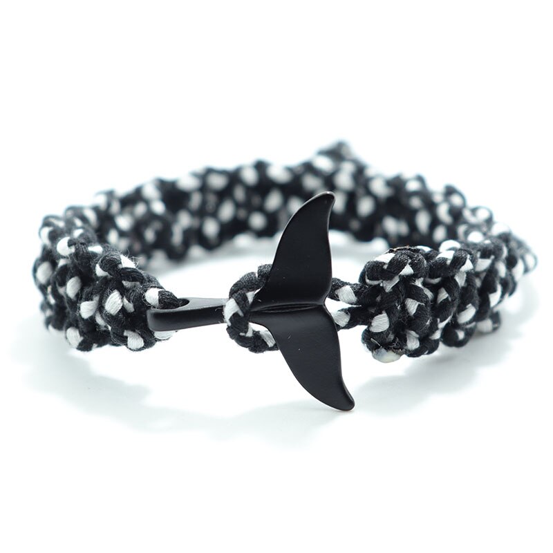 Pulsera trenzada hecha a mano para hombre, Brazalete de hilo 100% algodón, color verde y negro, con cola de gancho fácil, para él, Joias: Black Black