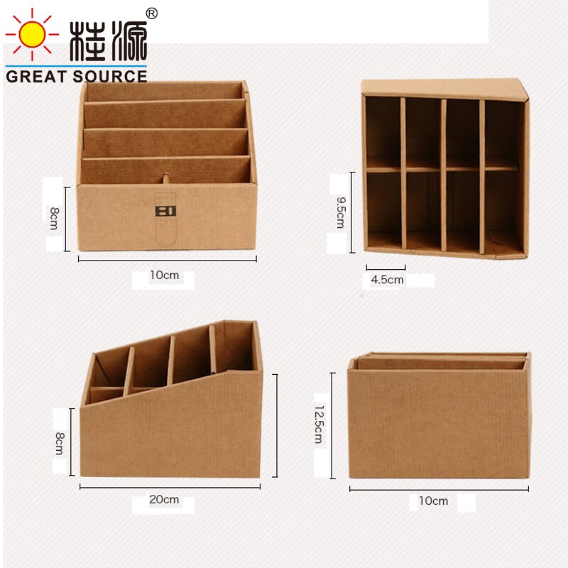 Foldaway Storage Trapezium Home Desk Top Organizer 8 Grids Remote Mobile Holder Corrugate Storage For Meeting Room(8PCS)