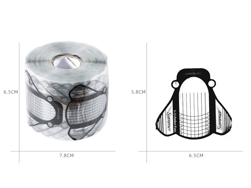 500pcs Top Tips Nail Extension Forms Nail Forms French Curve Sticker UV Gel Building Self-Adhesive: cangying