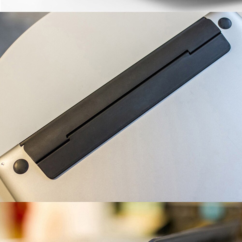 Ergonomisk bærbar computerholder til macbook air 13.3 pro bærbar justerbar bureaucomputer lapdesk kontor sort pc notebook riser stativ