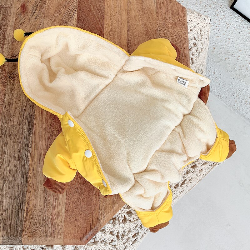 Perro de invierno ropa de mascotas espesar ropa de perro mono traje cachorro Yorkshire disfraz para perro pequeño gracioso chaqueta sudadera de Mascota