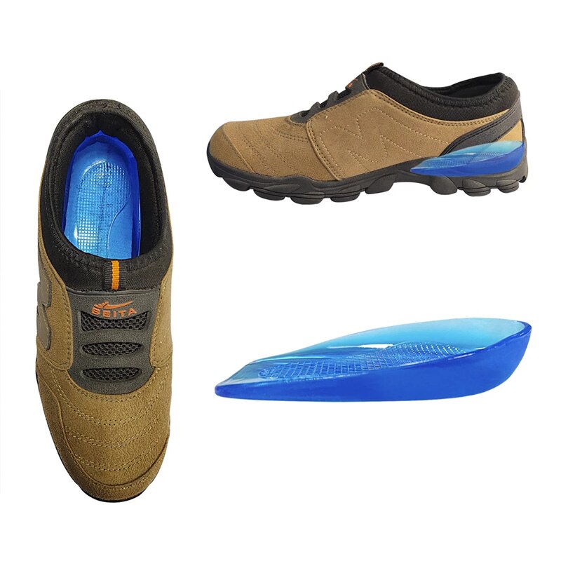 FOOTOUR Silicone Gel Insoles Heel Wedge Insoles Supination and Pronation Corrector Shoes Insert for Foot Alignment Feet Care