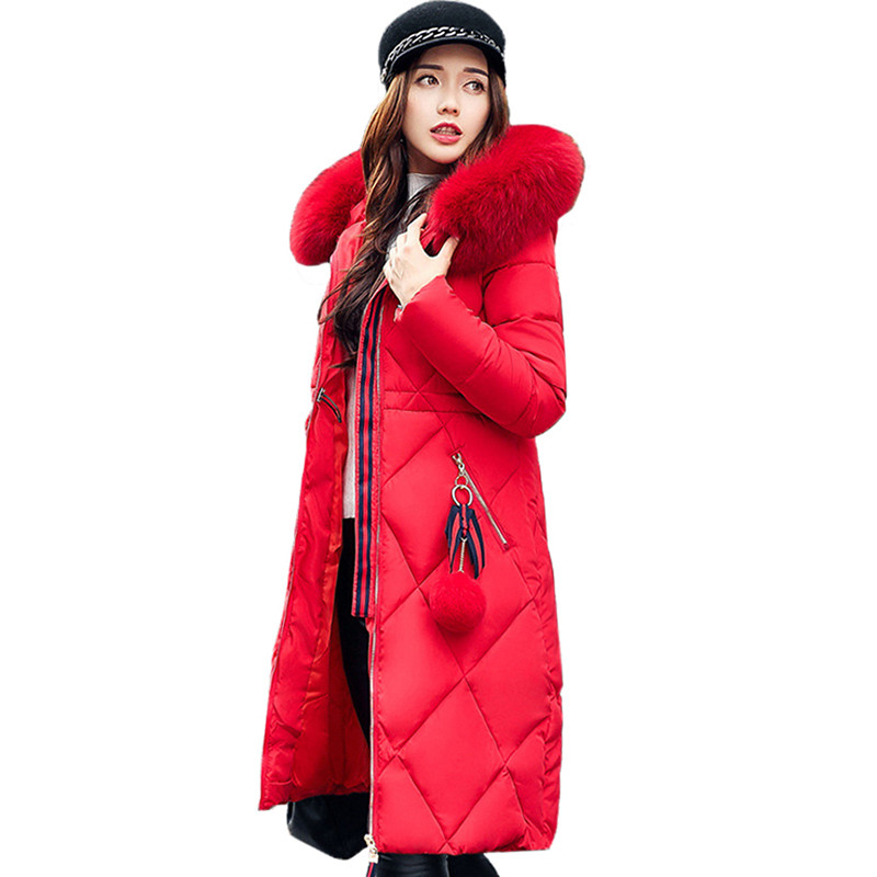 Vinter dames varme kåper dun -5xl) fuskepels hettegensere jakke og kåpe for kvinner parka plus size (m #39: Rød / M