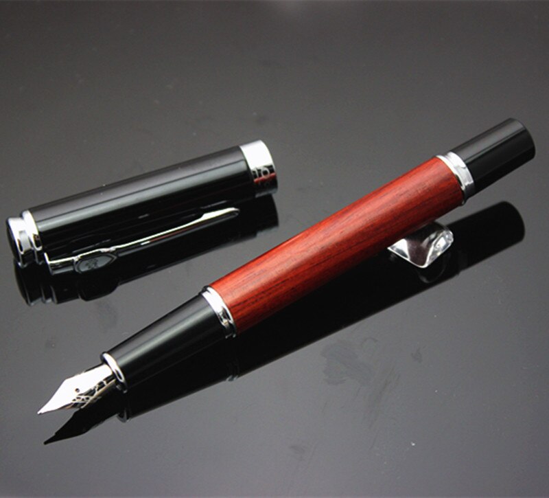 JINHAO 8802 Office School Supplies Traditional Chinese painting plum blossom Silver ceramic fountain Pen: A / 1.0MM