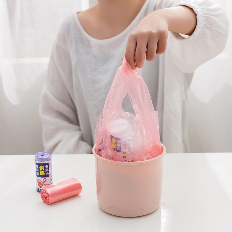 20 stks/rol 35x45 cm Mini Wegwerp Vuilniszakken voor Auto Tafel Gebruik Vest Type Vuilniszakken kleine Plastic Zakken